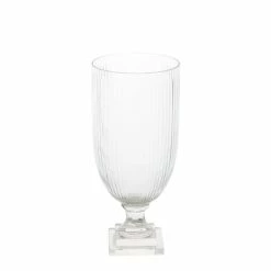 Florabelle - Cello Strip Cut Glass Urn Clear