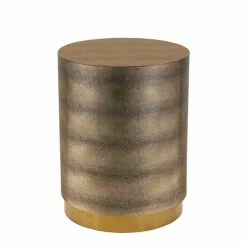 Florabelle - Lopez Round Stool Gold