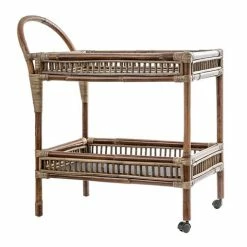 Florabelle - Seville Rattan & Bamboo Bar Trolley