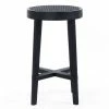 Cafe Lighting - Cape Byron Rattan Kitchen Stool Black