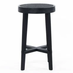 Cafe Lighting - Cape Byron Rattan Kitchen Stool Black
