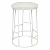 Cafe Lighting - Aiden Steel Kitchen Stool Natural & White