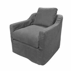 French Country - Dume Chair Graphite Cotton