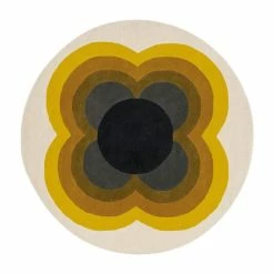 Orla Kiely - Sunflower Rug Yellow 200x200cm