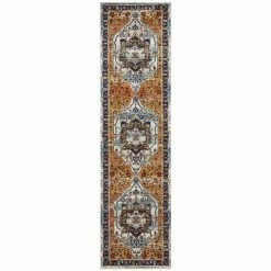 Tapete Rug - Babylon Tulip Look Runner Rug Rust 300x80cm