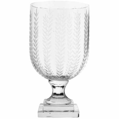 The Enchanted Home - Etched Vertical Leaf Hurricane Medium