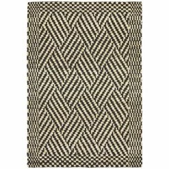 Tapete Rug - Keny Jute Herringbone Rug Black 225x155cm