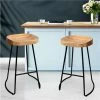 MyBar - Elm Wood Bar Stool 75cm Black/Light Set 2pc