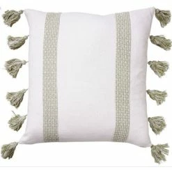 Paloma - Jacquard Sage Stripe 50x50cm