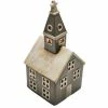 French Country - Alsace Grey Church Tealight Holder 30cm