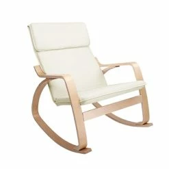Artiss - Fabric Rocking Armchair Beige