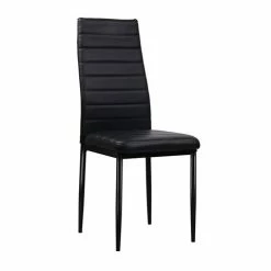 Artiss - Dining Chairs PVC Leather Black Set Of 4