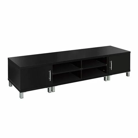 Artiss - Entertainment Unit With Cabinets Black