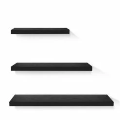 Artiss - 3 Piece Floating Wall Shelves Black