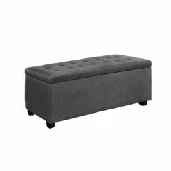 Artiss - Large Fabric Storage Ottoman Grey