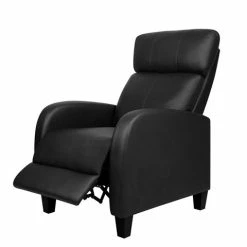 Artiss - PU Leather Reclining Armchair Black