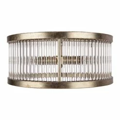 Cafe Lighting - Francine Flush Mount Antique Silver