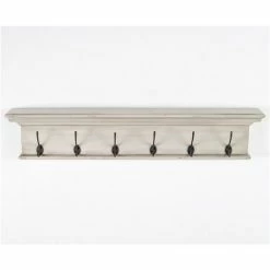 Nova Solo - Halifax 6 Hook Coat Rack White Rustic