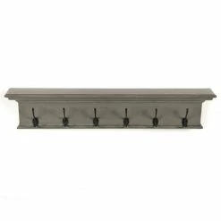 Nova Solo - Halifax 6 Hook Coat Rack Grey Brown