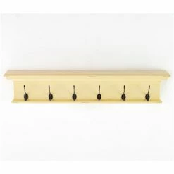Nova Solo - Halifax 6 Hook Coat Rack Yellow Brown Antique