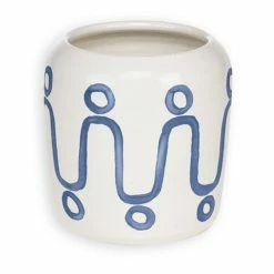 ThemisZ - Cycladic Vase Blue On White Medium