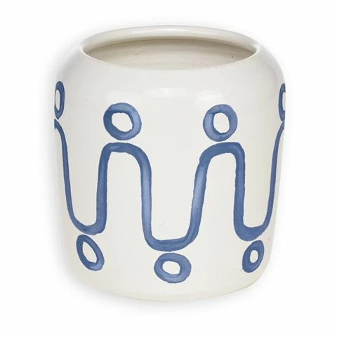ThemisZ - Cycladic Vase Blue On White Medium