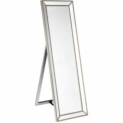 Cafe Lighting - Zeta Cheval Mirror Antique Silver
