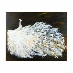 Cafe Lighting - Le Grande Peacock Oil On Canvas Painting