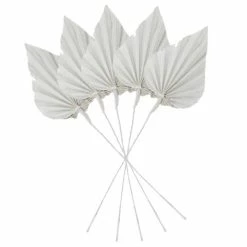 Coastal Home - White Mini Palm Fronds Arrangement 5pce