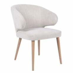 Cafe Lighting - Harlow Natural Dining Chair Linen Natural