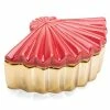 Luxe By Peter's - Eastern Fan Trinket Pot Red/Gold 14x9cm
