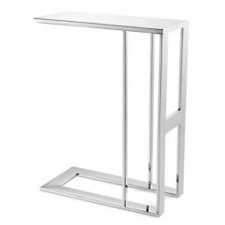 Vandenberg - Side Table Pierre Polished Stainless Steel