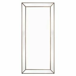 Cafe Lighting - Zeta Floor Mirror Antique Gold