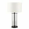 Cafe Lighting - Left Bank Table Lamp Black W White Shade