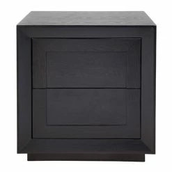 Cafe Lighting - Balmain Oak Tall Bedside Table Black