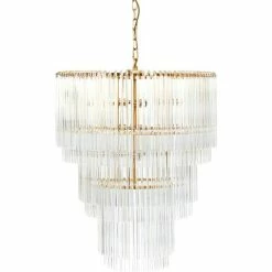 Cafe Lighting - Zara Pendant 3 Tier Brass