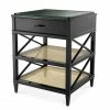 Vandenberg - Side Table Bahamas Black Finish Natural Cane